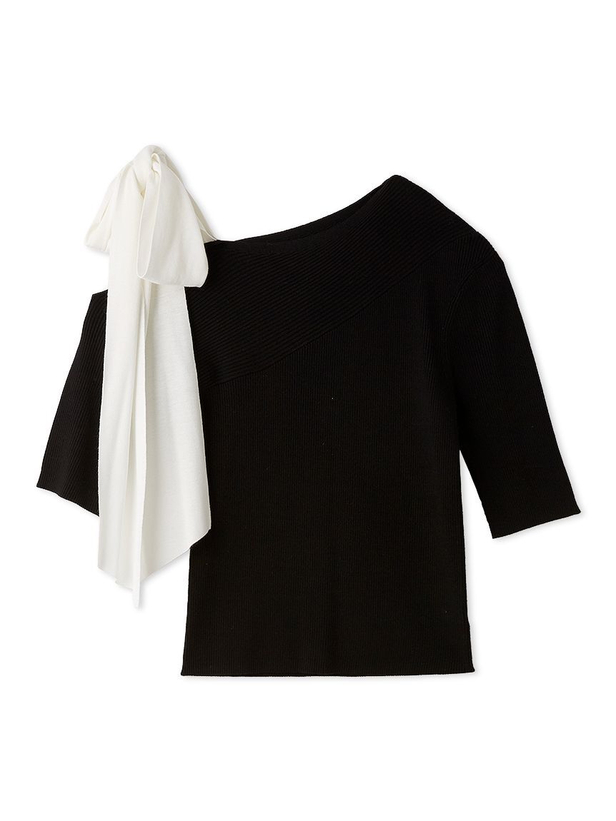 SNIDEL「リボンショルダーニットプルオーバー」|ニット・セーター|