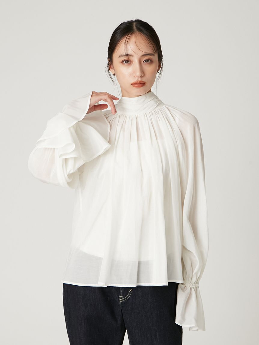 FRAY I.D「2wayシアーボウタイブラウス／ウォッシャブル」|シャツ・ブラウス|