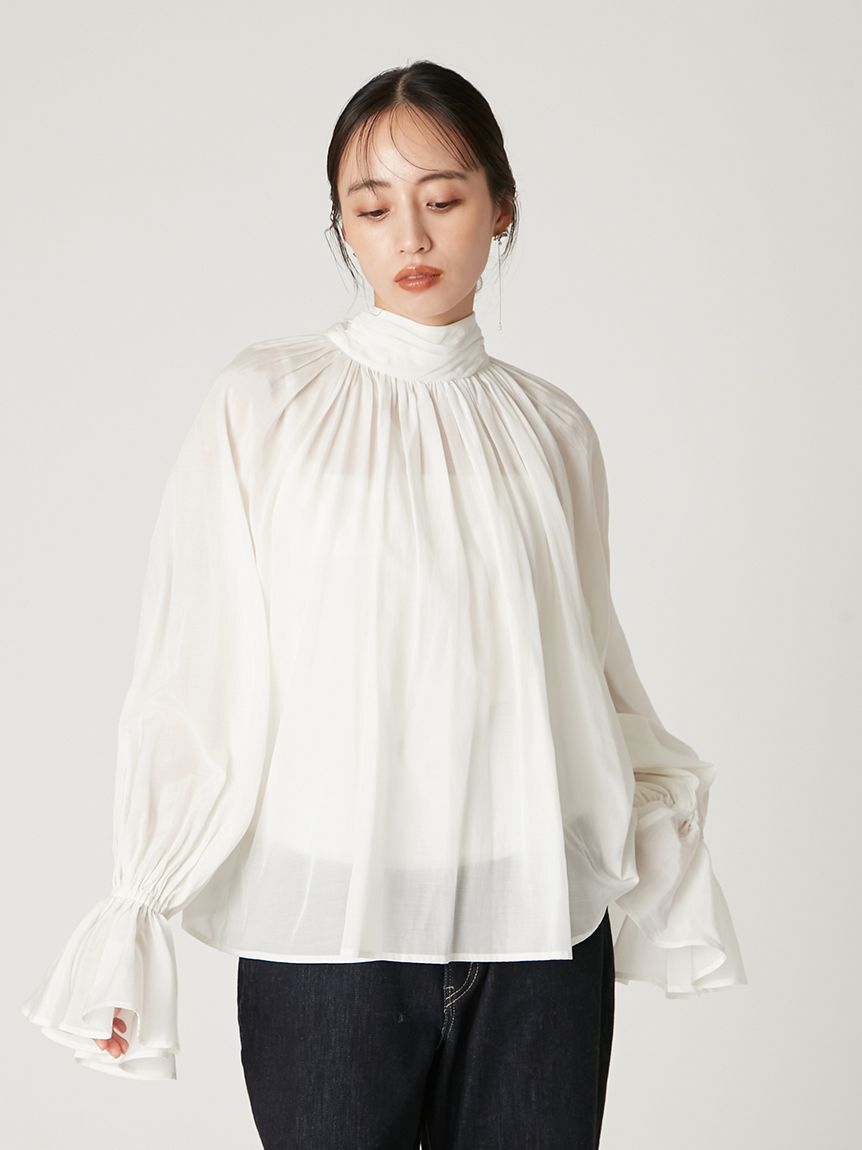 FRAY I.D「2wayシアーボウタイブラウス／ウォッシャブル」|シャツ・ブラウス|