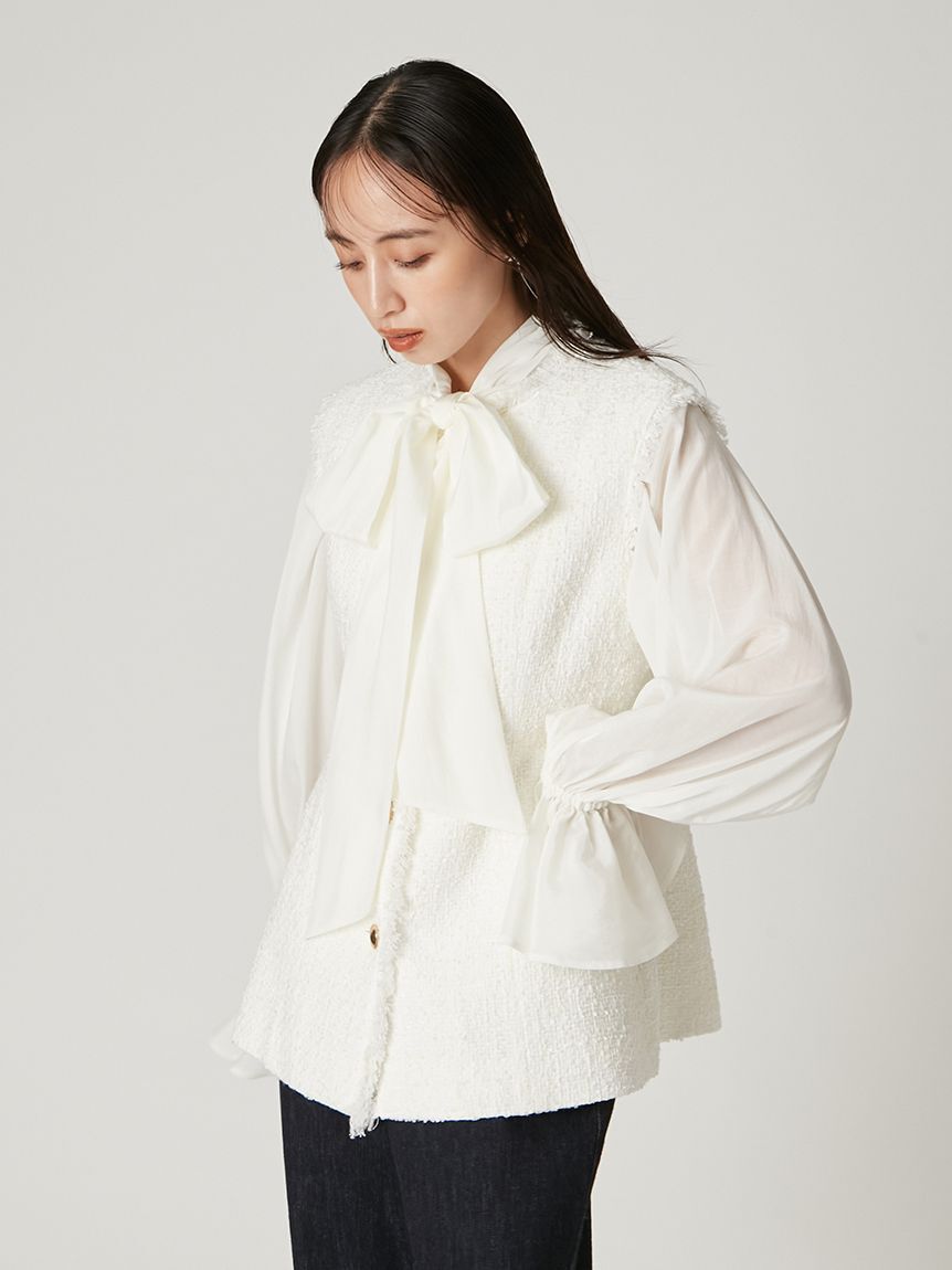 FRAY I.D「2wayシアーボウタイブラウス／ウォッシャブル」|シャツ・ブラウス|