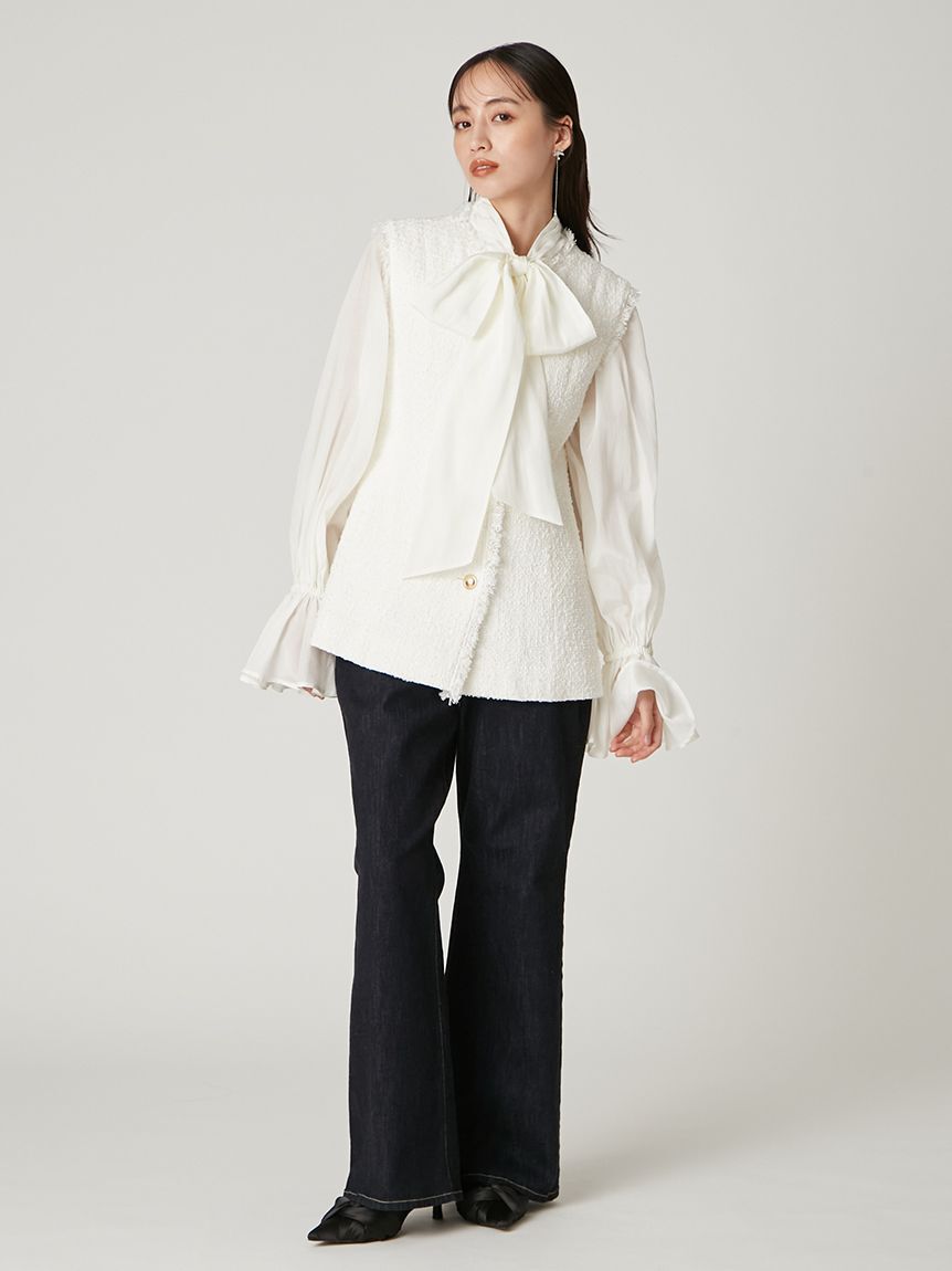 FRAY I.D「2wayシアーボウタイブラウス／ウォッシャブル」|シャツ・ブラウス|