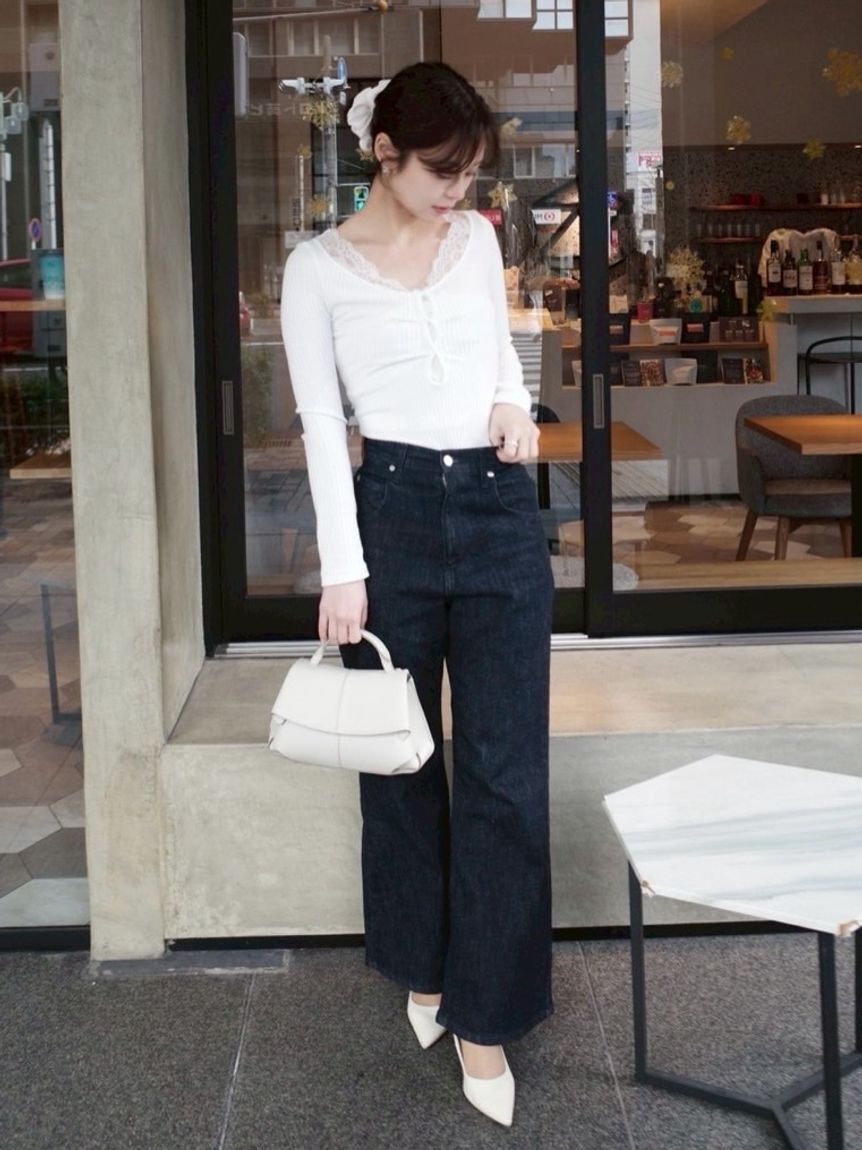 FRAY I.D「【Lee&times; FRAY I.D】ワイドパンツ」|デニム|