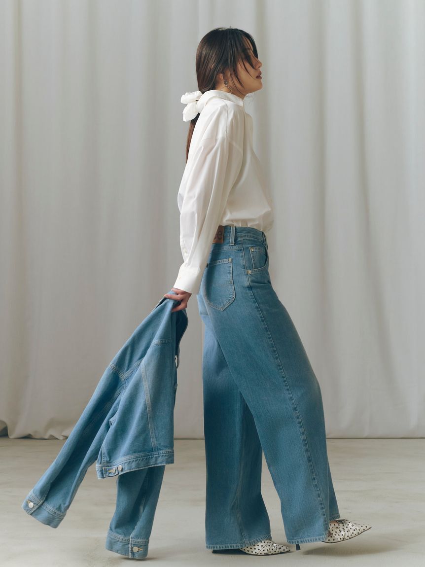 FRAY I.D「【Lee&times; FRAY I.D】ワイドパンツ」|デニム|