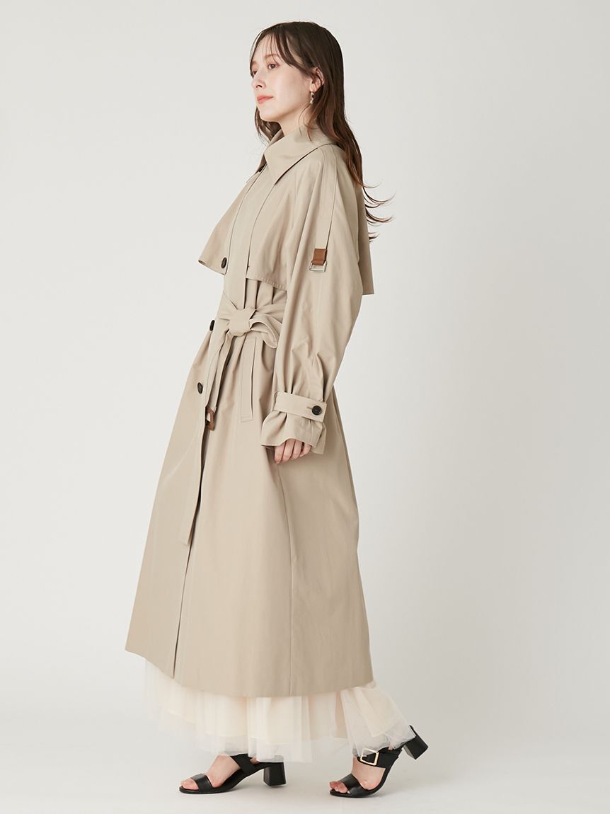 FRAY I.D「シャンブレーツイルロングトレンチコート／撥水」|トレンチコート|