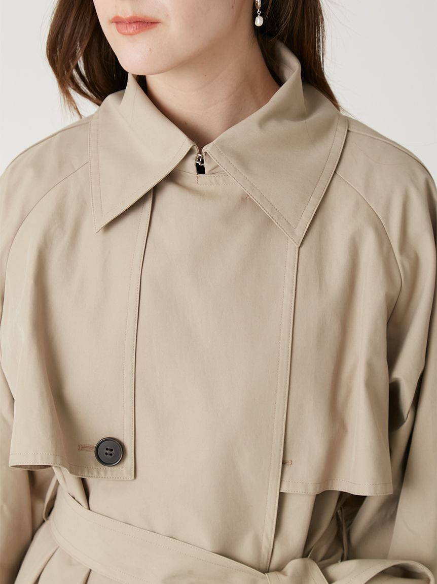 FRAY I.D「シャンブレーツイルロングトレンチコート／撥水」|トレンチコート|