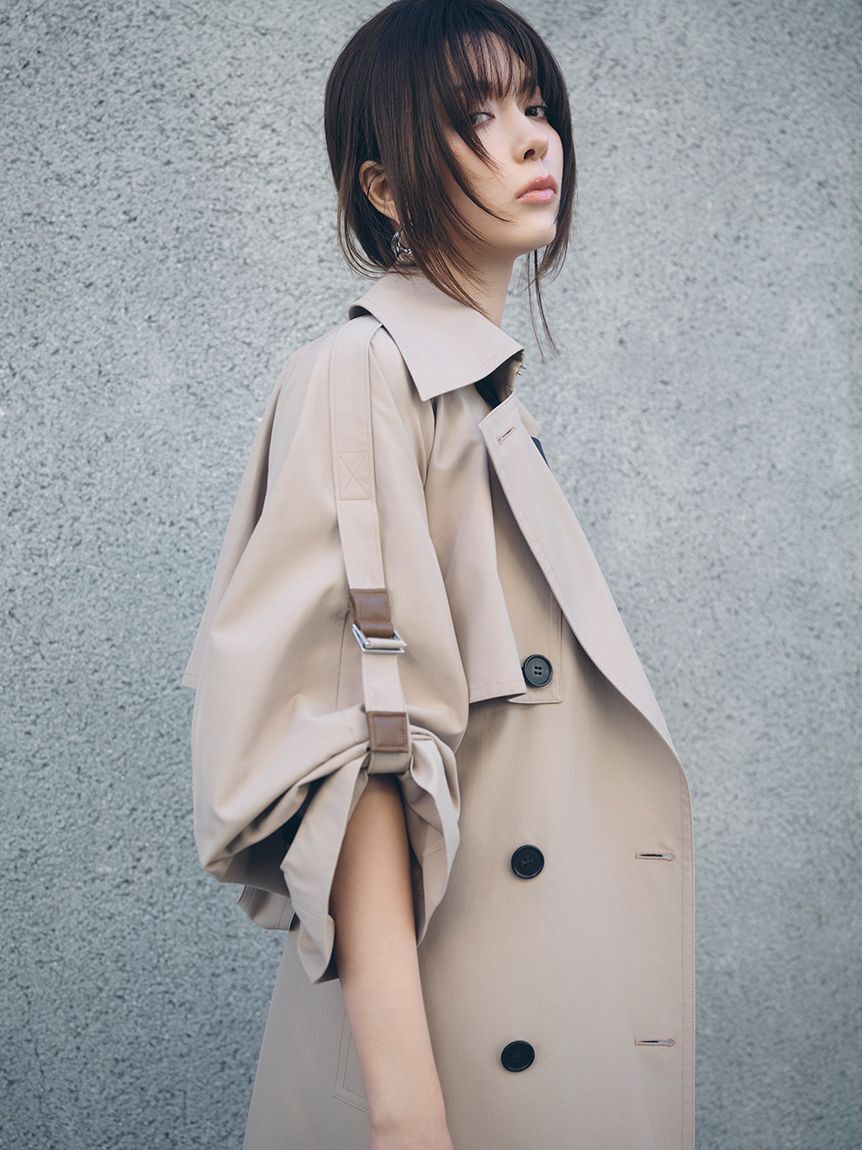 FRAY I.D「シャンブレーツイルロングトレンチコート／撥水」|トレンチコート|