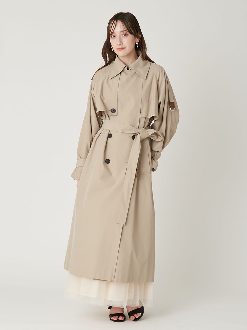 FRAY I.D「シャンブレーツイルロングトレンチコート／撥水」|トレンチコート|