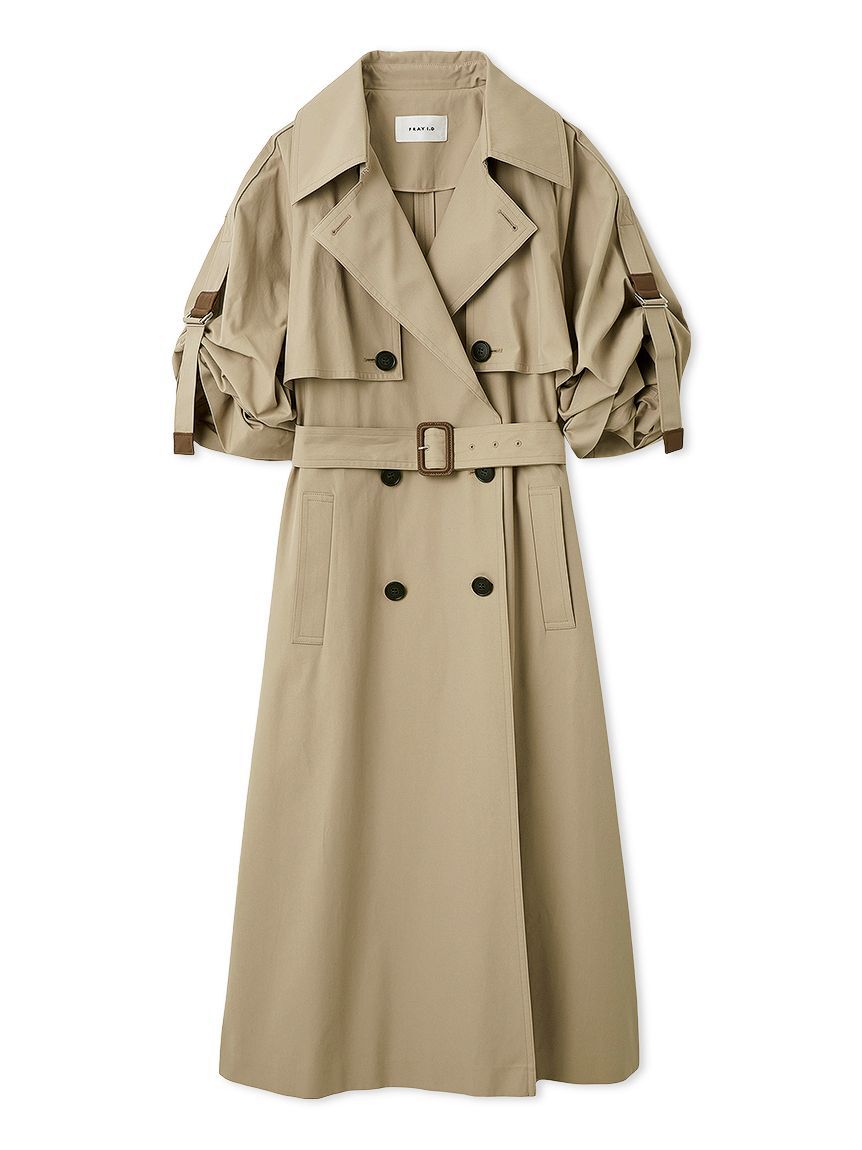 FRAY I.D「シャンブレーツイルロングトレンチコート／撥水」|トレンチコート|