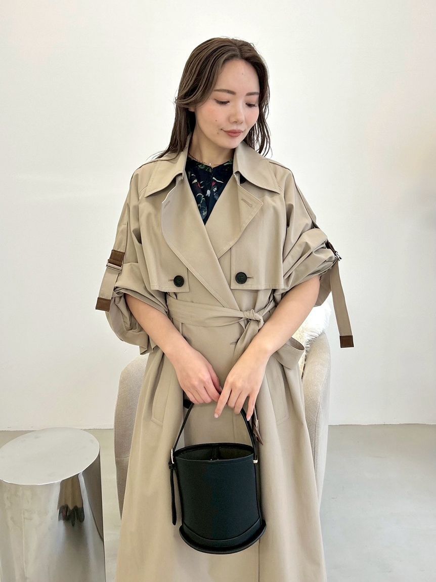 FRAY I.D「シャンブレーツイルロングトレンチコート／撥水」|トレンチコート|