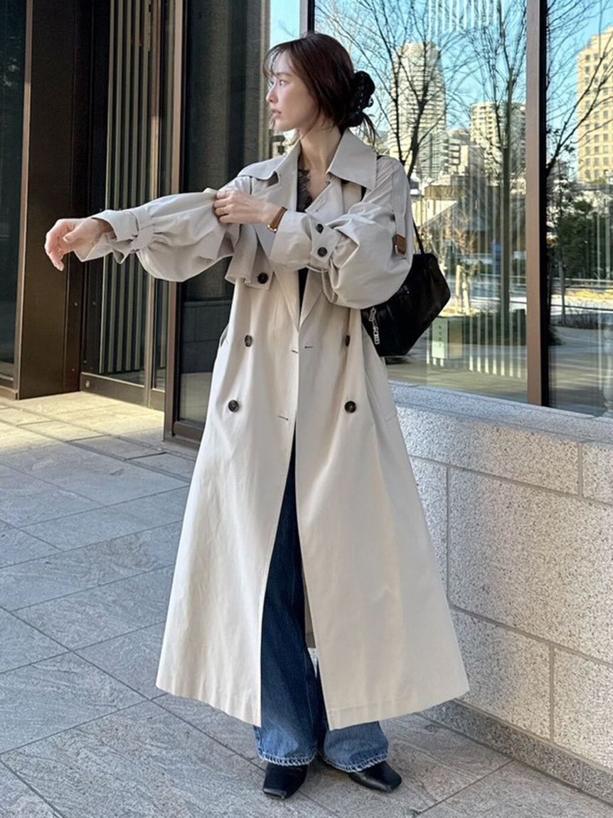 FRAY I.D「シャンブレーツイルロングトレンチコート／撥水」|トレンチコート|