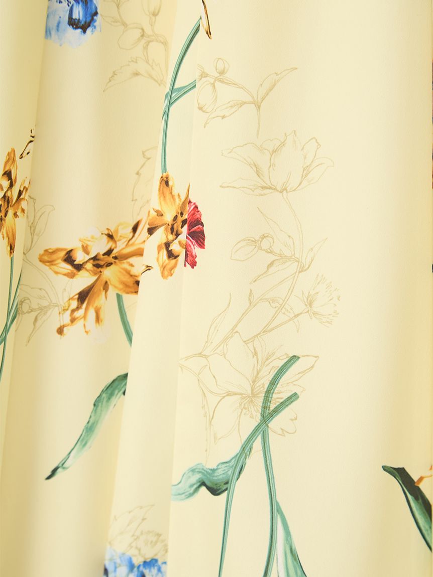 FRAY I.D「【00サイズあり】ボタニカルアシメパターンキャミワンピース」|ワンピース|