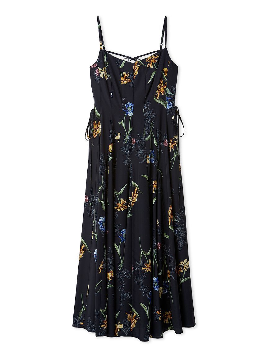 FRAY I.D「【00サイズあり】ボタニカルアシメパターンキャミワンピース」|ワンピース|