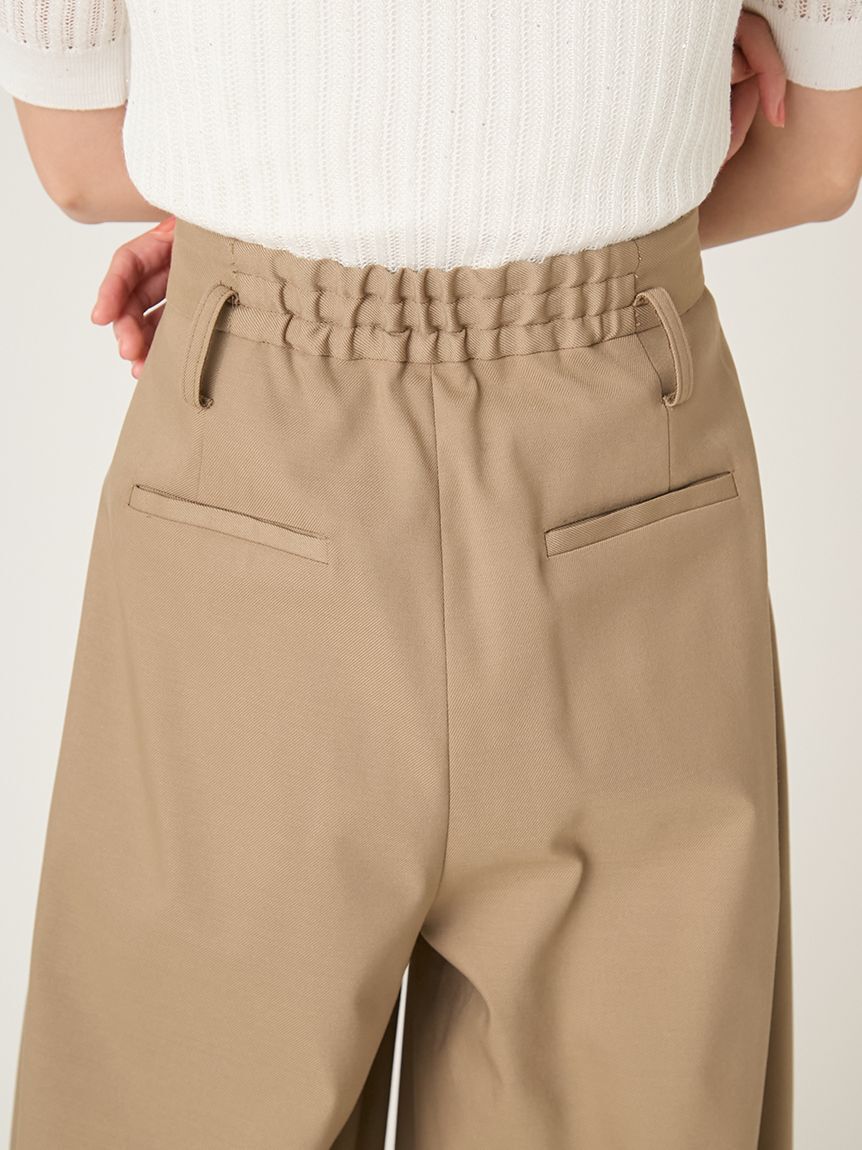 FRAY I.D「デザインタックワイドバギースラックス／ウォッシャブル」|チノ|