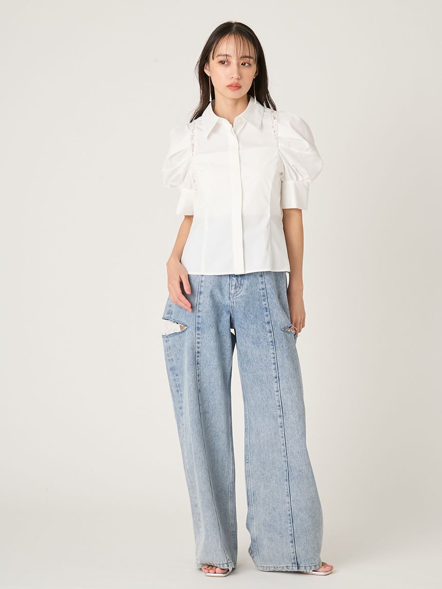 FRAY I.D「タックバルーンスリーブブラウス」|シャツ・ブラウス|