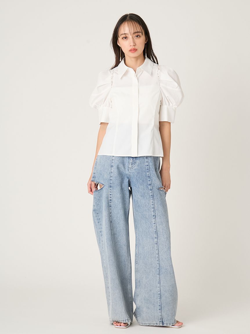FRAY I.D「タックバルーンスリーブブラウス」|シャツ・ブラウス|
