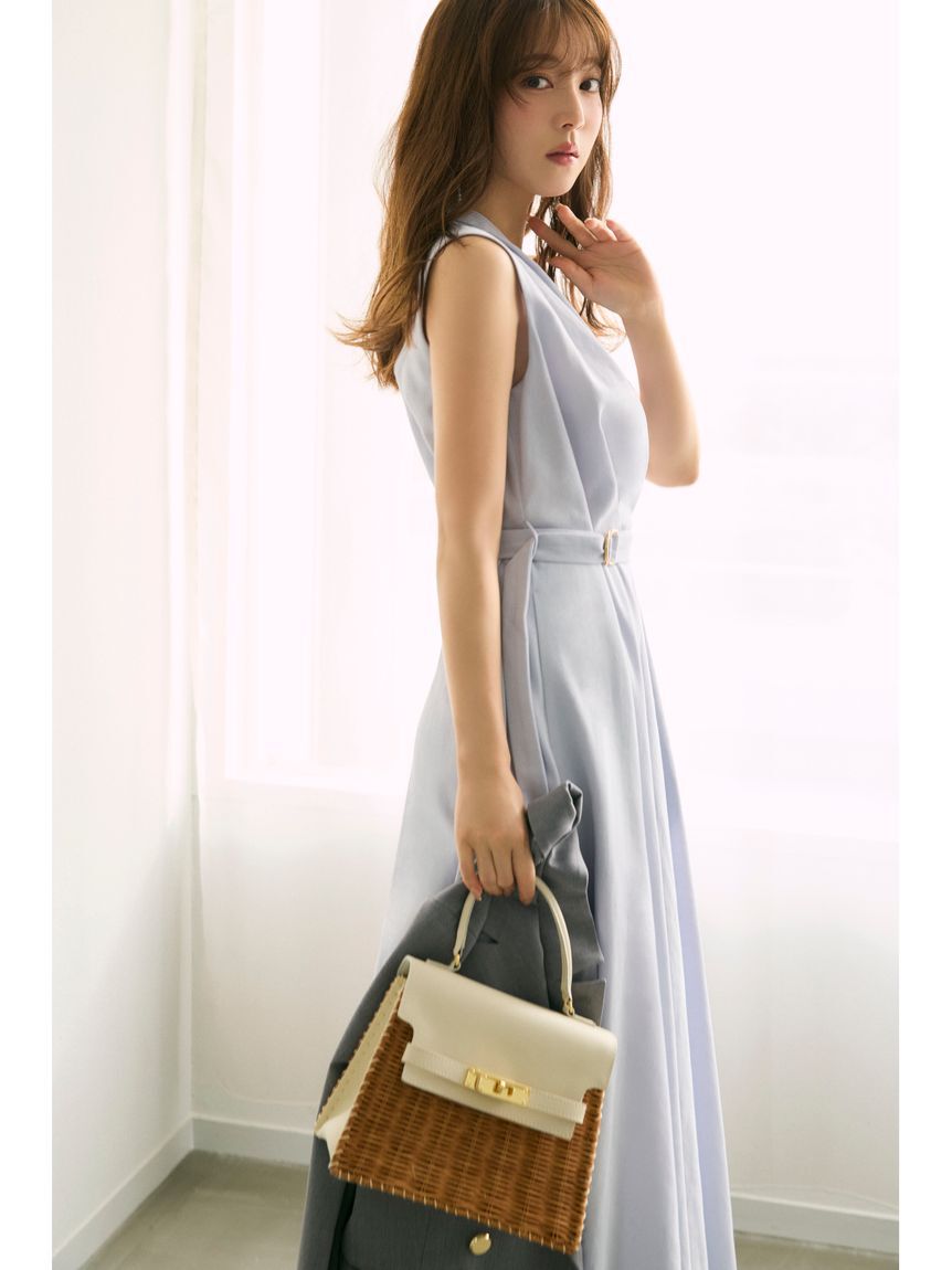 FRAY I.D「カシュクールベルトタックワンピース」|ワンピース|