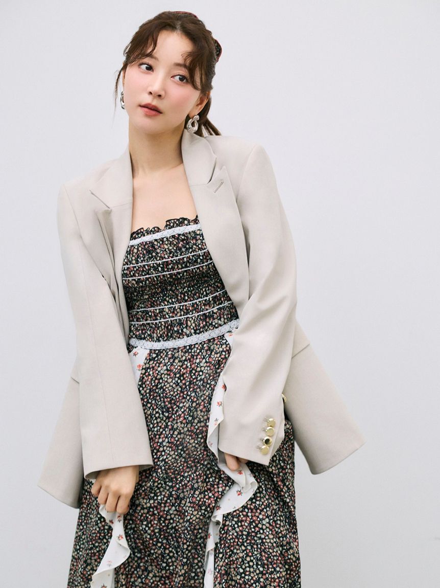 FRAY I.D「【FRAY I.D MADE WITH LIBERTY FABRIC】ラッフルキャミソールドレス」|ドレス|