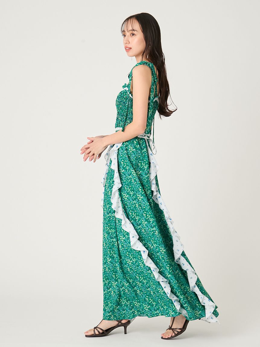 FRAY I.D「【FRAY I.D MADE WITH LIBERTY FABRIC】ラッフルキャミソールドレス」|ドレス|