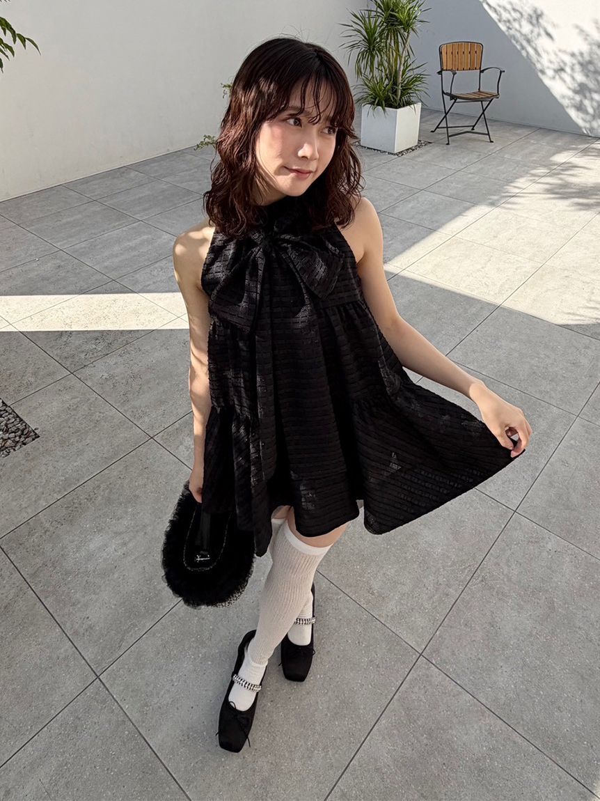 LILY BROWN「【WEB限定カラー】アメスリティアードブラウス」|シャツ・ブラウス|BLK