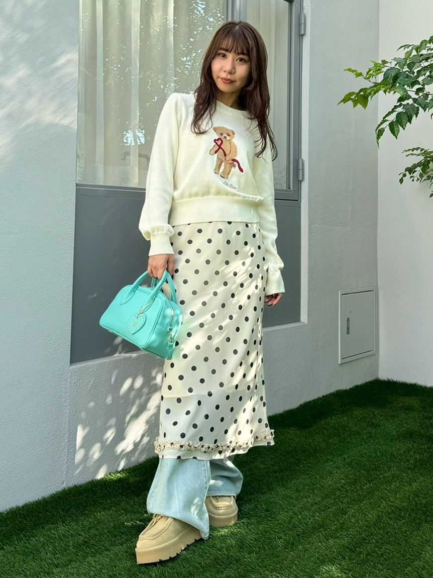 LILY BROWN「ハートチャーム付きボストンバッグ」|ボストンバッグ|