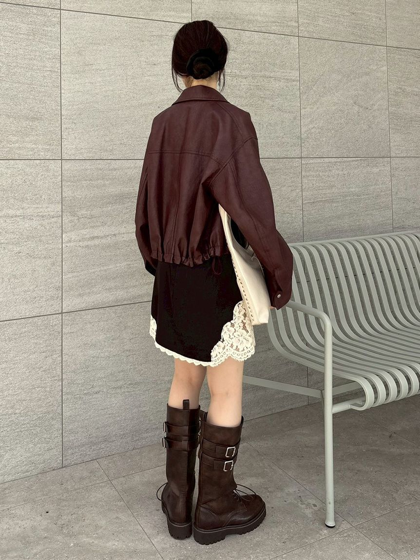 LILY BROWN「レースアップロングブーツ」|ロングブーツ|