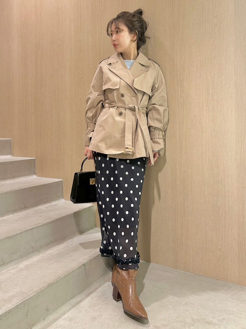 LILY BROWN「クラシックミドルトレンチコート」|トレンチコート|