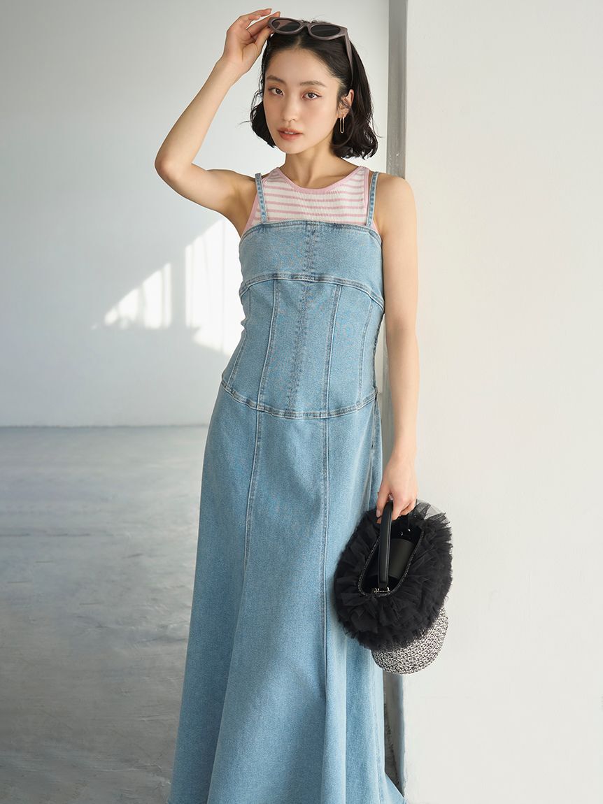 LILY BROWN「デニムキャミワンピース」|ワンピース|