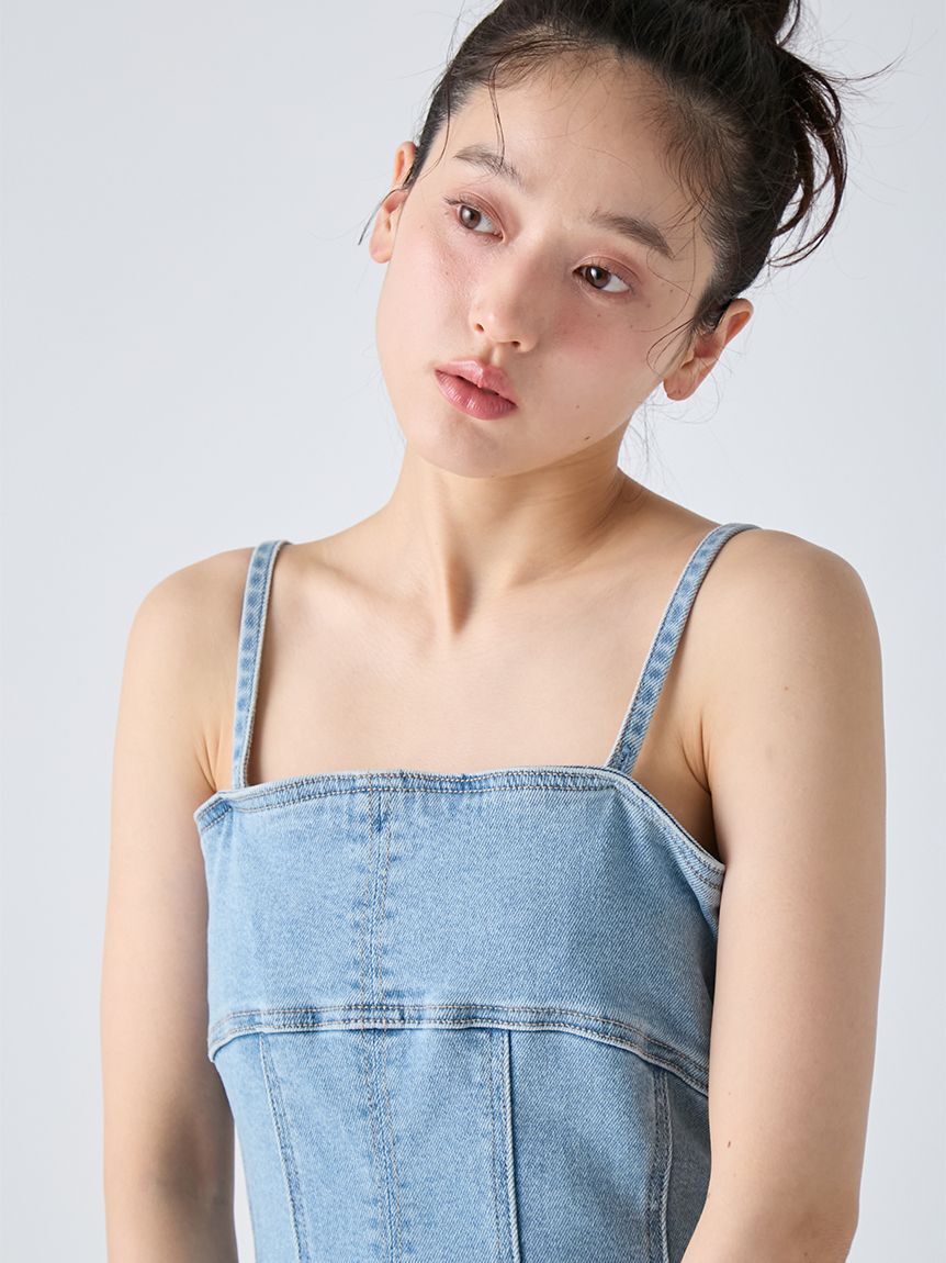 LILY BROWN「デニムキャミワンピース」|ワンピース|