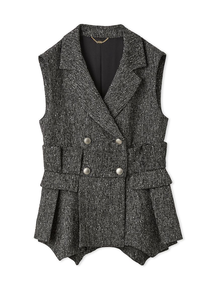 LILY BROWN「ツイードプリエペプラムジレ」|ダウンベスト・ベスト|