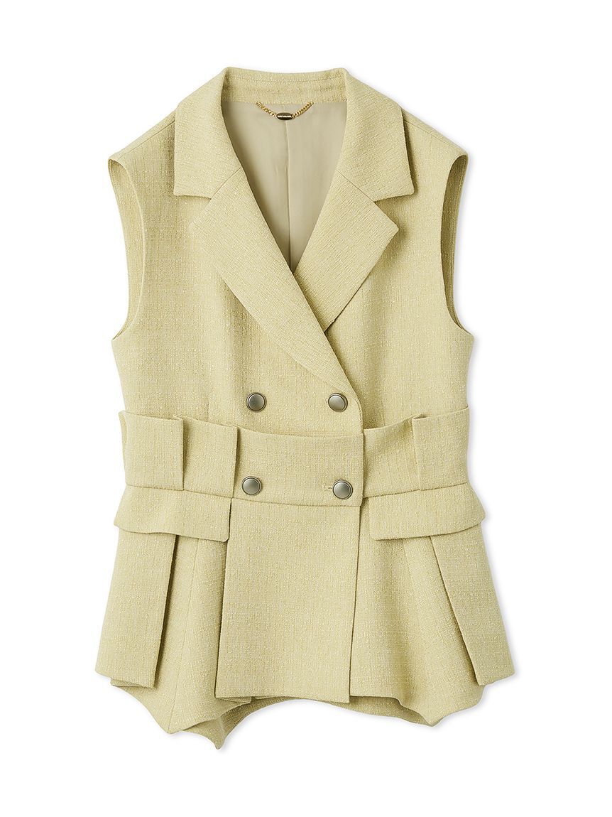 LILY BROWN「ツイードプリエペプラムジレ」|ダウンベスト・ベスト|LIME