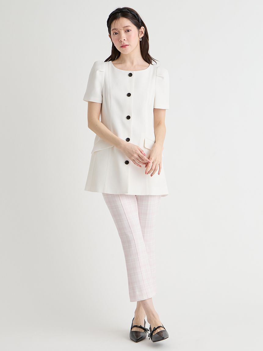 CELFORD「からみ織ペプラムジャケット」|テーラードジャケット|