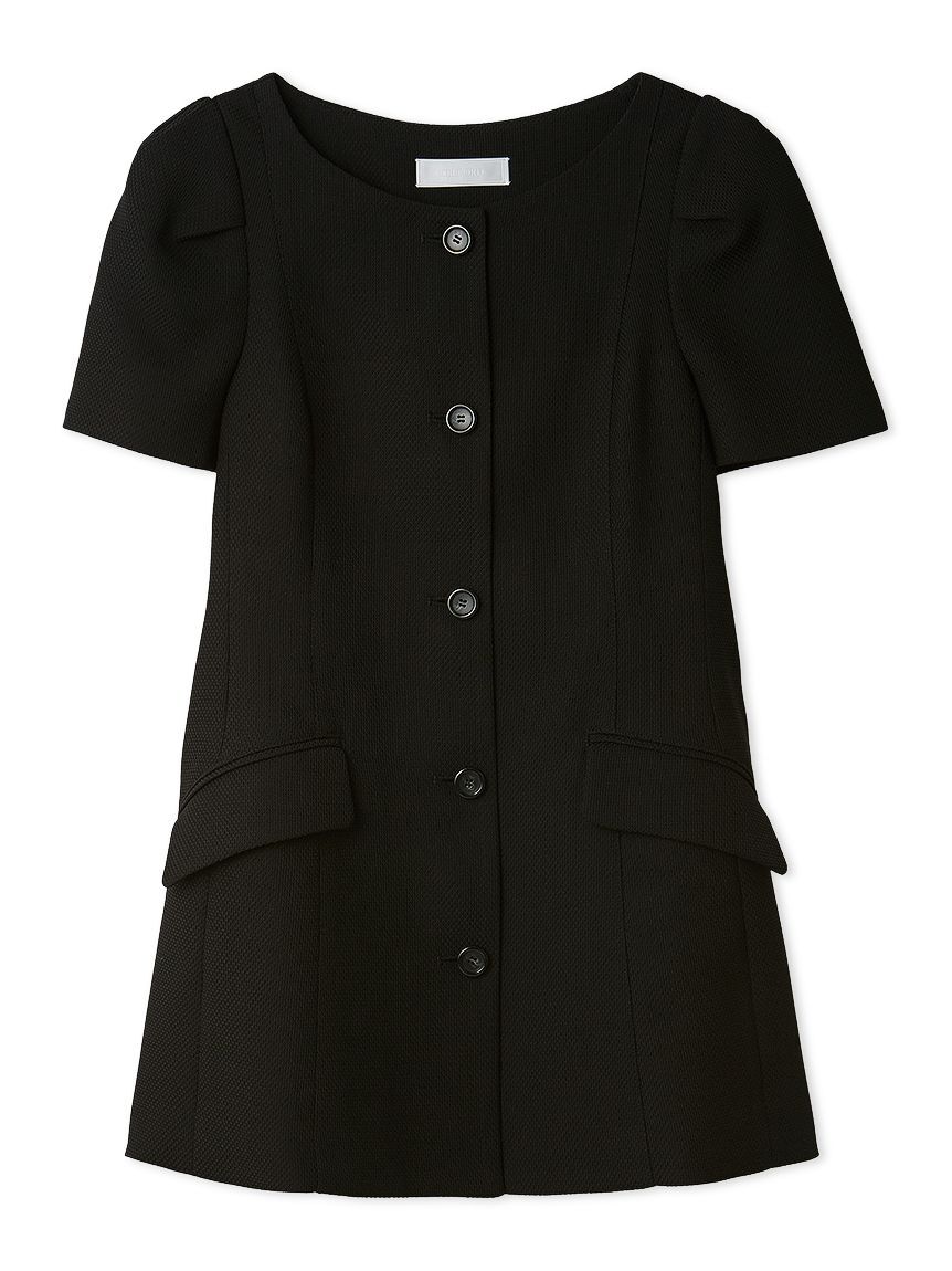 CELFORD「からみ織ペプラムジャケット」|テーラードジャケット|BLK