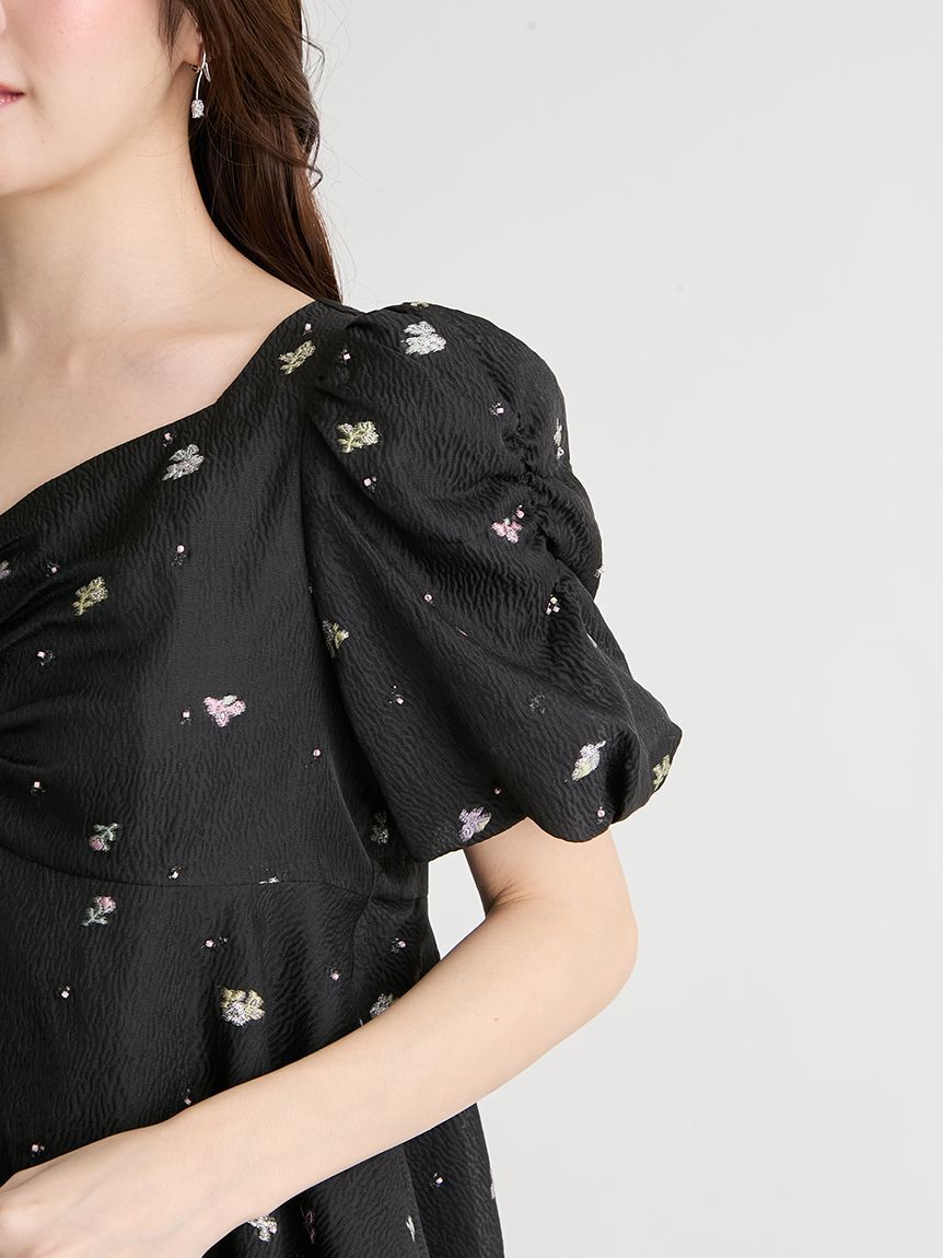 CELFORD「小花ジャガードペプラムブラウス」|シャツ・ブラウス|