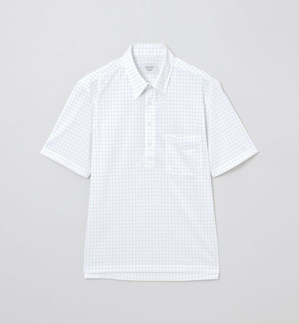 MACKINTOSH PHILOSOPHY「トロッター 鹿の子ジャージー プリント柄バリエーション ボタンダウンポロ」|ポロシャツ|グレーチェック