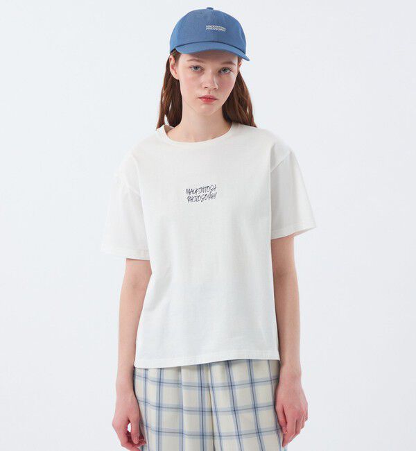 MACKINTOSH PHILOSOPHY「ライティングロゴ刺しゅうTシャツ」|Tシャツ・カットソー|オフホワイト