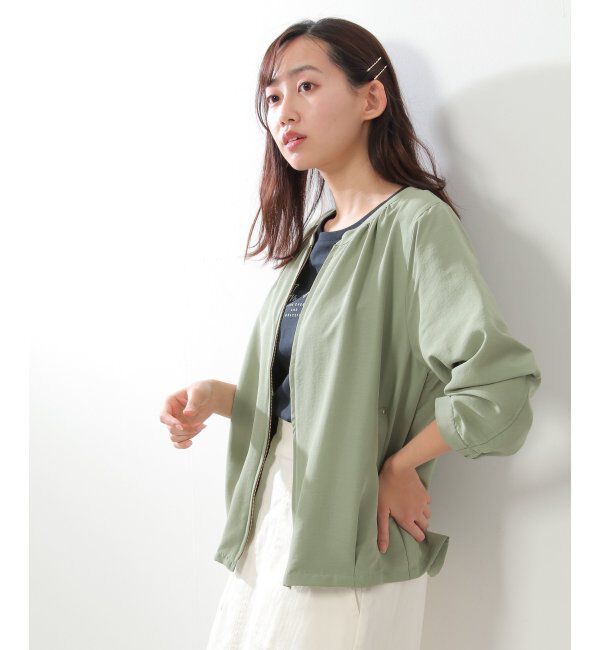 ikka「シアシャツブルゾン」|ブルゾン・スタジャン|