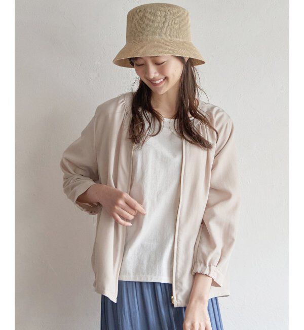 ikka「シアシャツブルゾン」|ブルゾン・スタジャン|ベージュ