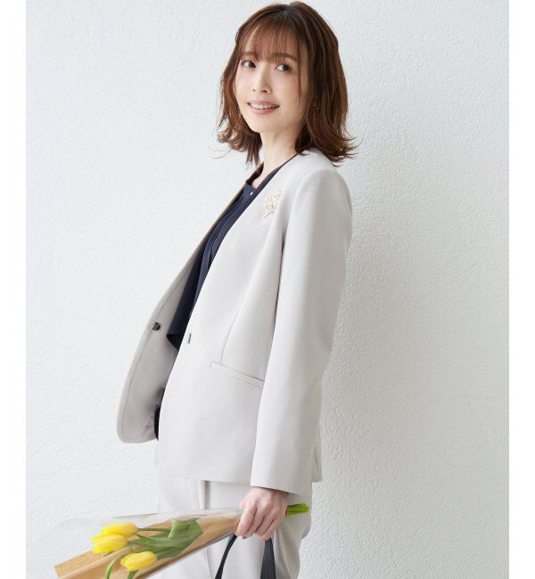 IKKA LOUNGE「【洗濯機で洗える／セットアップ対応】ウォッシャブルVネックジャケット」|その他|