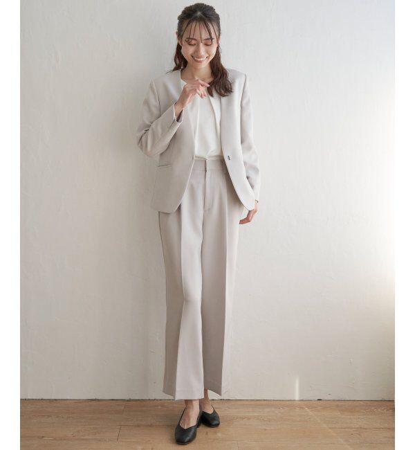 IKKA LOUNGE「【洗濯機で洗える／セットアップ対応】ウォッシャブルVネックジャケット」|その他|