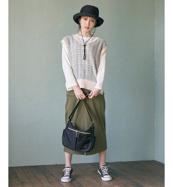 ikka「【2点セット】ブークレMIXニットベストアンサンブル」|ニット・セーター|