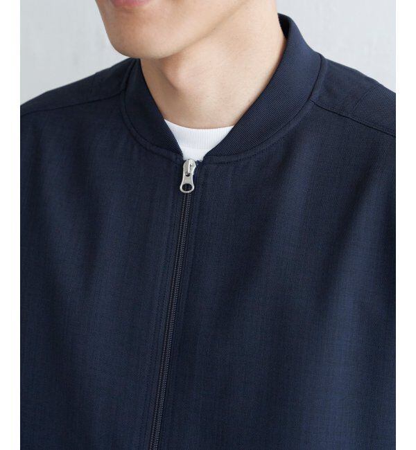 ikka「イージーケアリネンライクブルゾン」|ブルゾン・スタジャン|