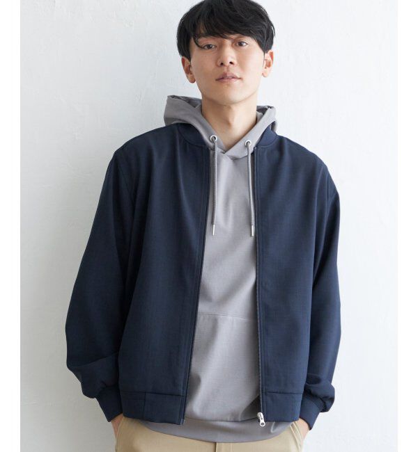 ikka「イージーケアリネンライクブルゾン」|ブルゾン・スタジャン|