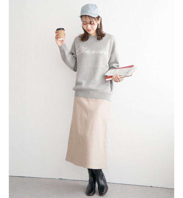 ikka「ジャガードロゴニットプルオーバー」|プルオーバー|