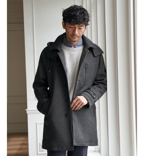 IKKA LOUNGE「ウールライクニットステンカラーコート」|その他|