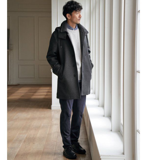 IKKA LOUNGE「ウールライクニットステンカラーコート」|その他|