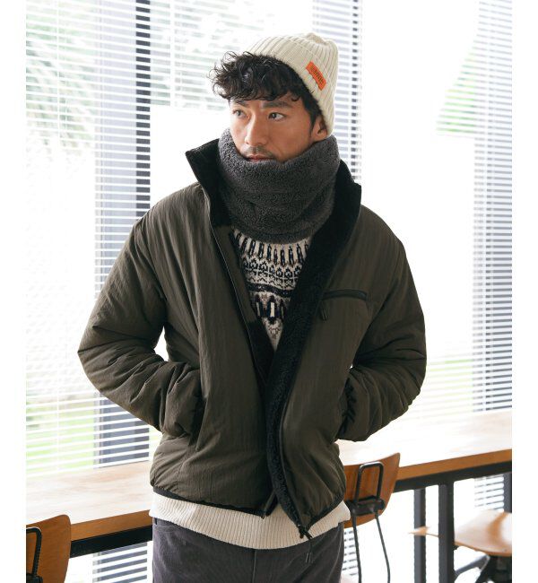 ikka「リバーシブルナイロンフリースブルゾン」|ブルゾン・スタジャン|