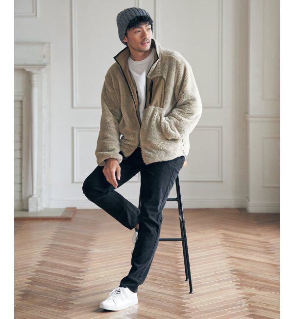 ikka「リバーシブルナイロンフリースブルゾン」|ブルゾン・スタジャン|