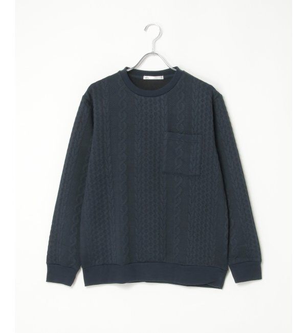 ikka「フクレジャカードクルーネックプルオーバー」|パーカー|