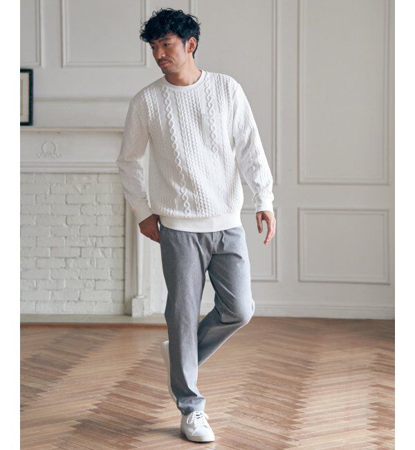 ikka「フクレジャカードクルーネックプルオーバー」|パーカー|