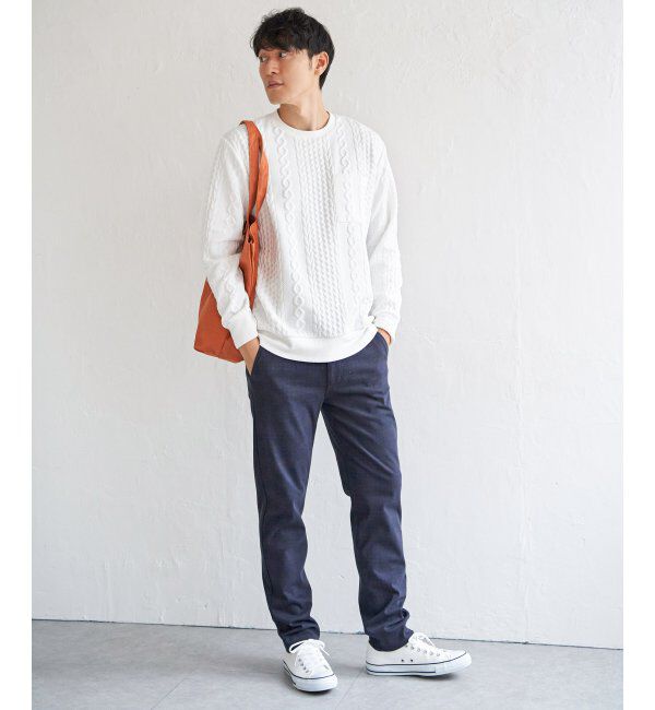 ikka「フクレジャカードクルーネックプルオーバー」|パーカー|